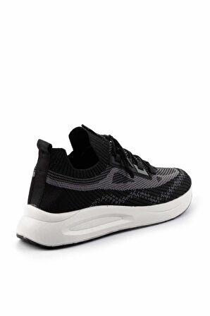 Siyah Beyaz Triko  Erkek Sneaker E01768002382