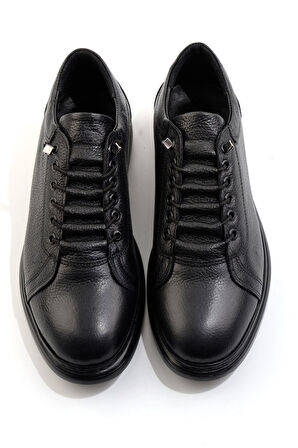 Siyah Hakiki Deri Erkek Casual Ayakkabı E01795053740