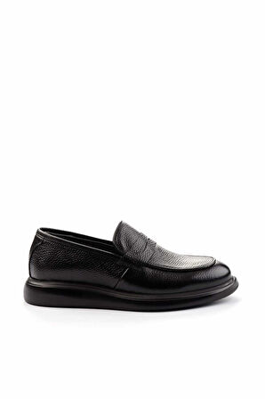 Siyah Leather Erkek Loafer Ayakkabı E01798045840