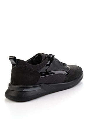 Siyah Siyah Hakiki Deri Erkek Casual Ayakkabı E01798222203