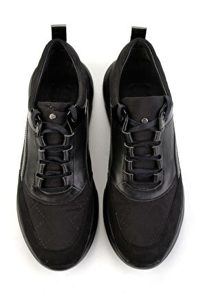 Siyah Siyah Hakiki Deri Erkek Casual Ayakkabı E01798222203