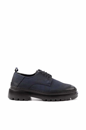 Lacivert Leather Erkek Oxford Ayakkabı E01798101801