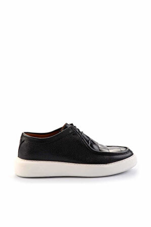 Siyah Siyah Leather Erkek Casual Ayakkabı E01798111140