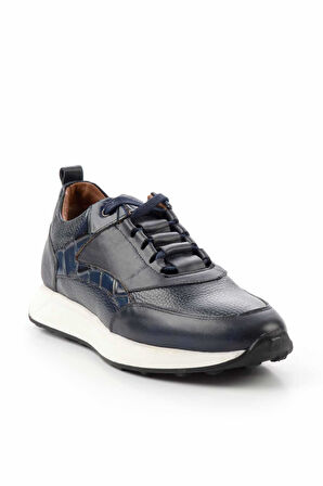 Lacivert Hakiki Deri Erkek Casual Ayakkabı E01798101441