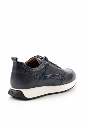 Lacivert Hakiki Deri Erkek Casual Ayakkabı E01798101441