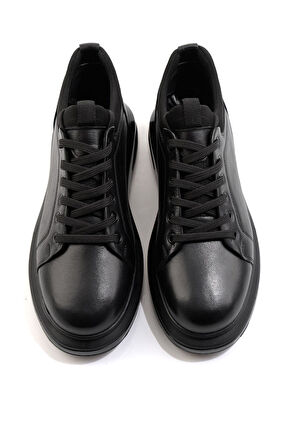 Siyah Hakiki Deri Erkek Sneaker E01811099343