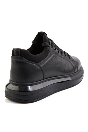 Siyah Hakiki Deri Erkek Sneaker E01811099343