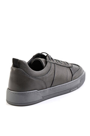 Gri Hakiki Deri Erkek Sneaker E01811415743