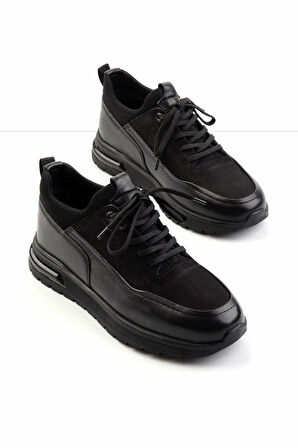 Siyah Leather Erkek Casual Ayakkabı E01811691143