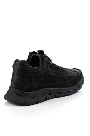 Siyah Hakiki Deri Erkek Casual Ayakkabı E01900240101