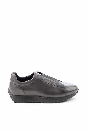 Gri Hakiki Deri Erkek Sneaker E01901617803