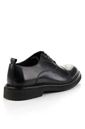 Siyah Hakiki Deri Erkek Klasik Ayakkabı E01901700541