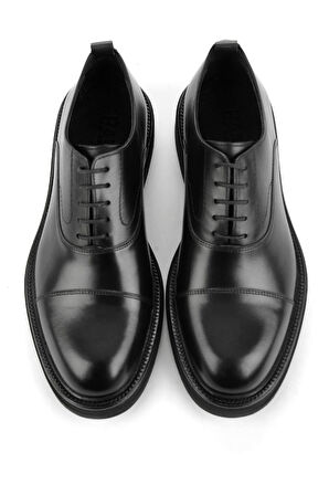 Siyah Hakiki Deri Erkek Klasik Ayakkabı E01901700541