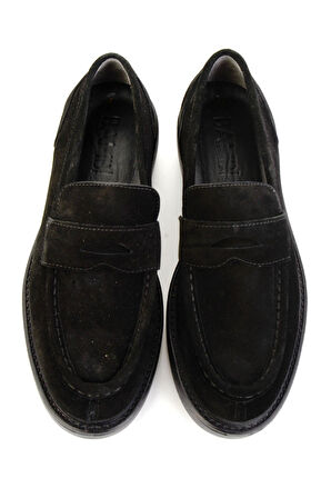 Siyah Hakiki Deri Erkek Loafer Ayakkabı E01905003602