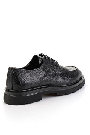 Siyah Hakiki Deri Erkek Klasik Ayakkabı E01905004403