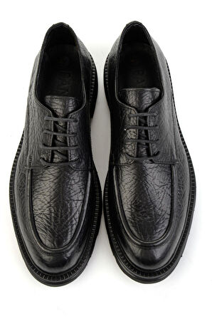 Siyah Hakiki Deri Erkek Klasik Ayakkabı E01905004403