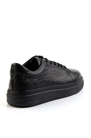 Siyah Hakiki Deri Erkek Sneaker E01905716203