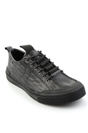 Siyah Hakiki Deri Erkek Sneaker E01900251044