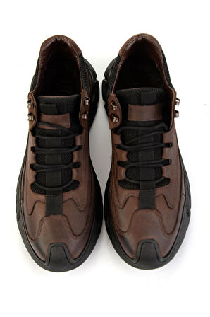 Kahve Hakiki Deri Erkek Casual Ayakkabı E01900240101
