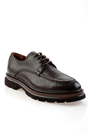 Kahve Hakiki Deri Erkek Klasik Ayakkabı E01905004403