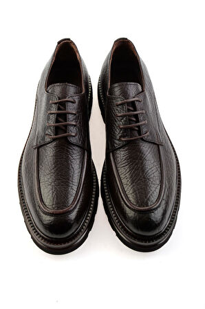Kahve Hakiki Deri Erkek Klasik Ayakkabı E01905004403