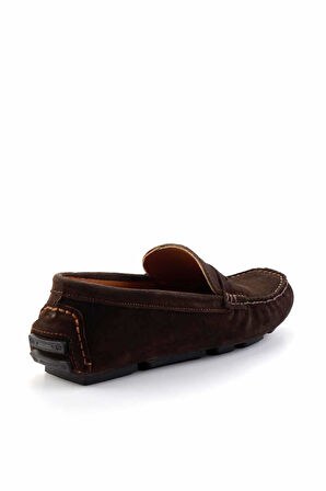 Kahve Süet Hakiki Deri Erkek Loafer Ayakkabı E01902000302