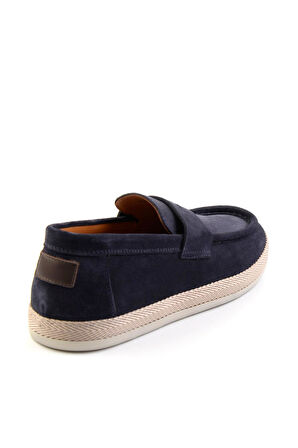 Lacivert Leather Erkek Espadril E01901361702