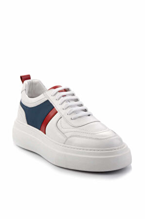 Beyaz Kırmızı Leather Erkek Sneaker E01901251843