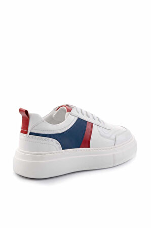 Beyaz Kırmızı Leather Erkek Sneaker E01901251843