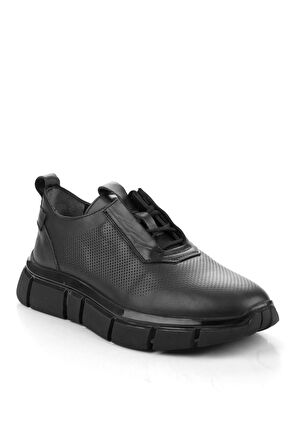 Siyah Hakiki Deri Erkek Sneaker E01958178003