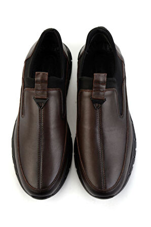 Kahve Hakiki Deri Erkek Casual Ayakkabı E01958156843