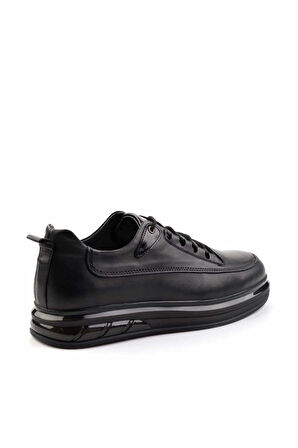 Siyah Hakiki Deri Erkek Sneaker E01958172703