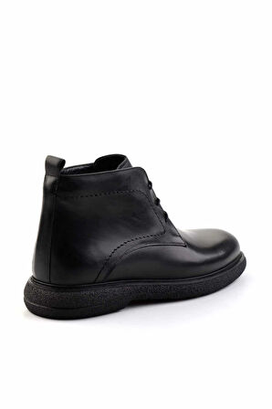 Siyah Hakiki Deri Erkek Bot & Bootie E02011015703