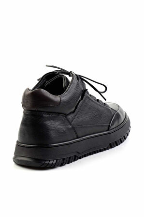 Siyah Hakiki Deri Erkek Bot & Bootie E02036515103