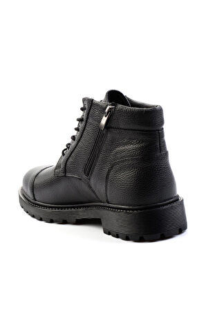 Siyah Hakiki Deri Erkek Bot & Bootie E02035721040