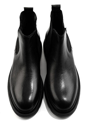 Siyah Hakiki Deri Erkek Bot & Bootie E02054070640