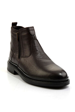 Kahve Hakiki Deri Erkek Bot & Bootie E02054070240