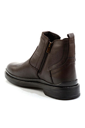 Kahve Hakiki Deri Erkek Bot & Bootie E02054070240