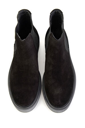 Siyah Hakiki Deri Erkek Bot & Bootie E02089000102