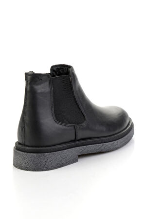 Siyah Hakiki Deri Erkek Bot & Bootie E02089000141