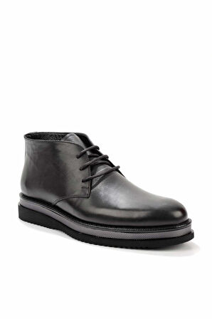 Siyah Hakiki Deri Erkek Bot & Bootie E02190000203