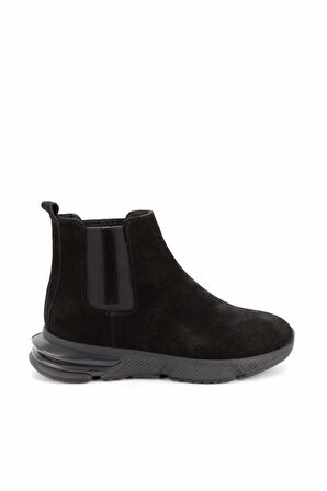 Siyah Leather Erkek Bot & Bootie E02200200402