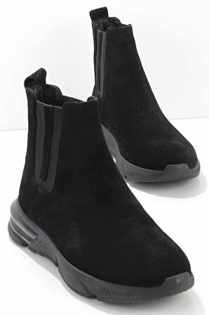 Siyah Leather Erkek Bot & Bootie E02200200402