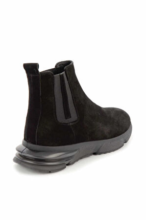 Siyah Leather Erkek Bot & Bootie E02200200402