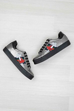 Kurşun Siyah  Kadın Sneaker E0220633309