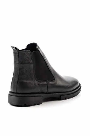 Siyah Leather Erkek Bot & Bootie E02378051203