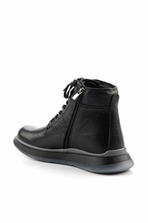 Siyah Hakiki Deri Erkek Bot & Bootie E02381065140