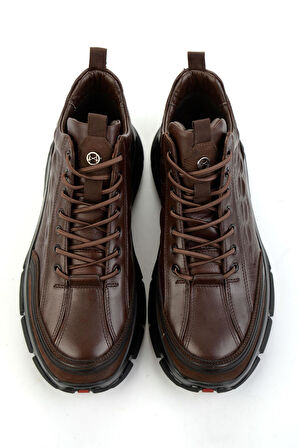 Kahve Hakiki Deri Erkek Bot & Bootie E02398400103