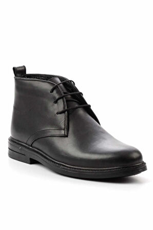 Siyah Hakiki Deri Erkek Bot & Bootie E02399201403
