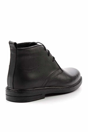 Siyah Hakiki Deri Erkek Bot & Bootie E02399201403
